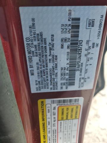 2018 FORD FUSION SE - 3FA6P0LU6JR287243