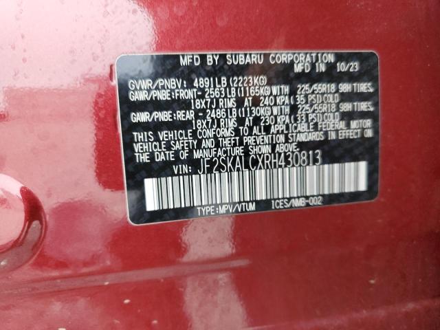 2024 SUBARU FORESTER L JF2SKALCXRH430813
