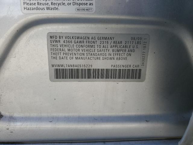 2010 VOLKSWAGEN CC SPORT - WVWML7AN8AE515229