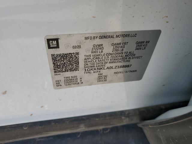 2020 GMC ACADIA SLE 1GKKNKLA0LZ188887