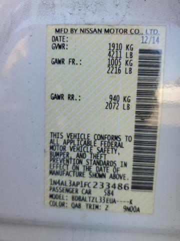 2015 NISSAN ALTIMA 2.5 - 1N4AL3AP1FC233486