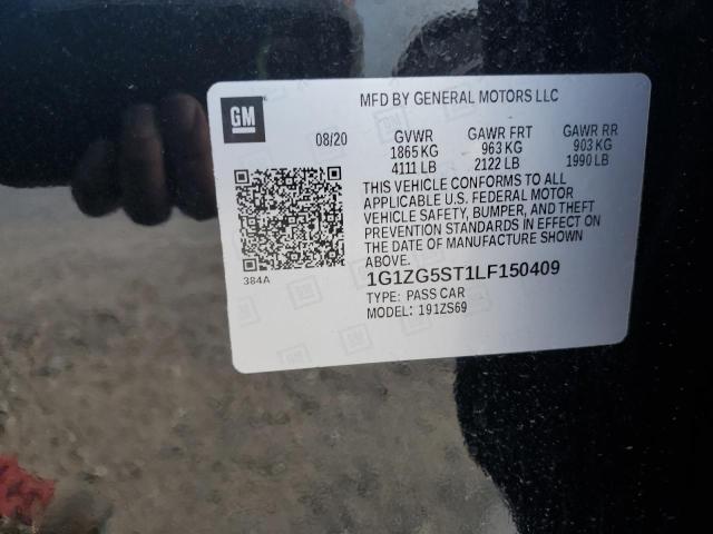2020 CHEVROLET MALIBU RS 1G1ZG5ST1LF150409