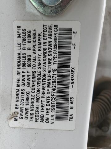 2016 HONDA CIVIC EX - 19XFC2F74GE047115