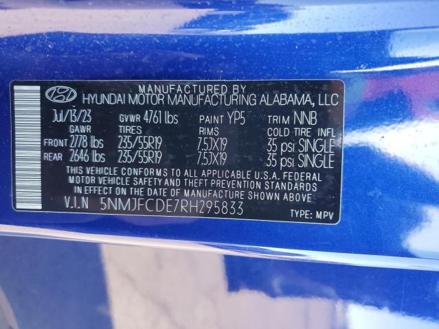 2024 HYUNDAI TUCSON SEL - 5NMJFCDE7RH295833
