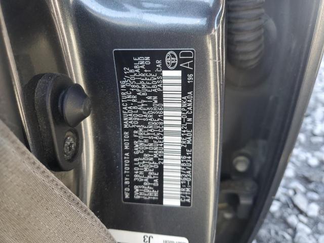 2012 TOYOTA COROLLA BA - 2T1BU4EE7CC871660
