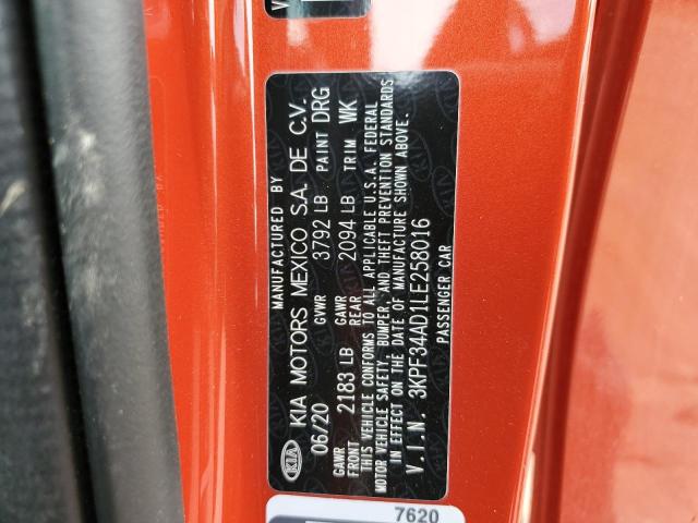 2020 KIA FORTE GT L - 3KPF34AD1LE258016