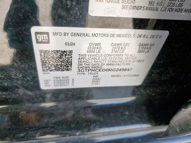 2024 GMC SIERRA C15 - 3GTPHCED0RG249847