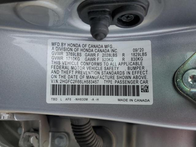 2020 HONDA CIVIC LX - 2HGFC2F66LH583457