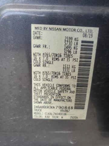 2019 NISSAN FRONTIER S - 1N6AD0ER3KN790848