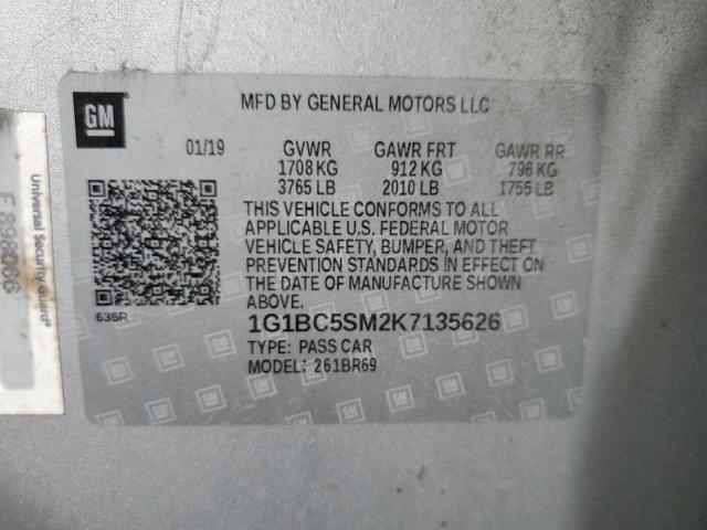 2019 CHEVROLET CRUZE LS - 1G1BC5SM2K7135626
