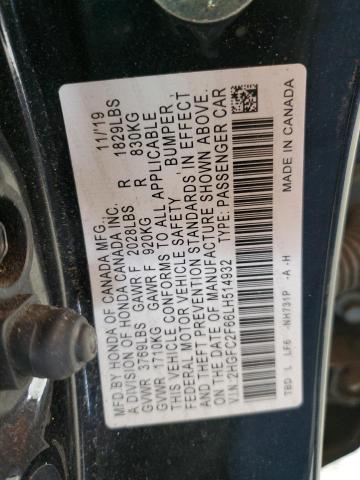 2020 HONDA CIVIC LX - 2HGFC2F66LH514932