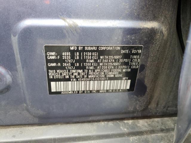 2018 SUBARU OUTBACK 2. - 4S4BSAFC6J3318811
