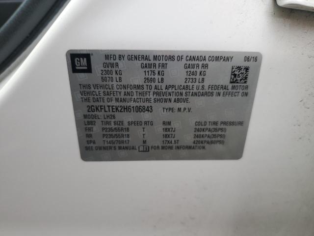 2017 GMC TERRAIN SL - 2GKFLTEK2H6106843
