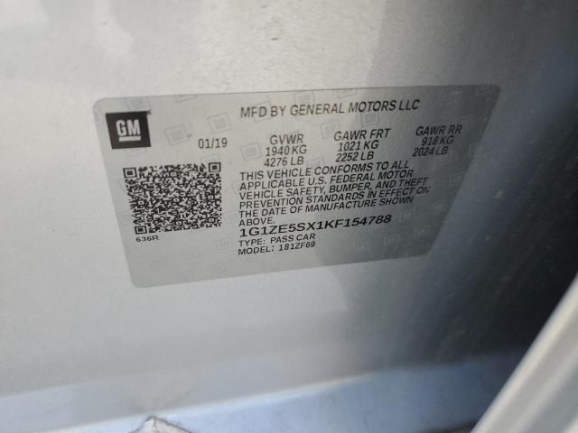 2019 CHEVROLET MALIBU PRE - 1G1ZE5SX1KF154788