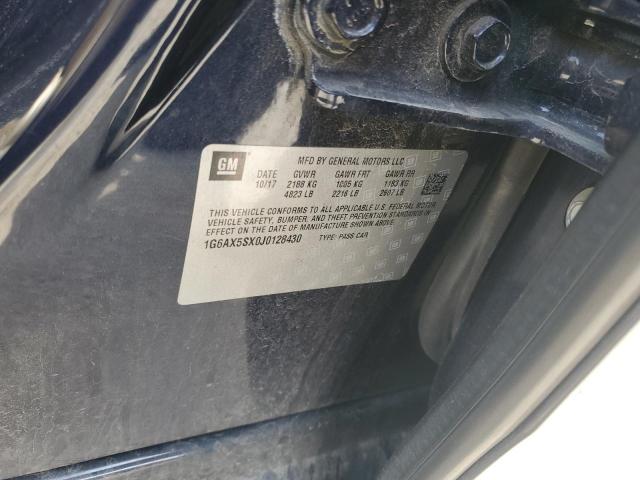 2018 CADILLAC CTS LUXURY - 1G6AX5SX0J0128430
