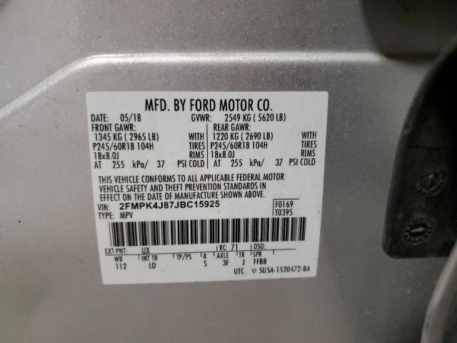 2018 FORD EDGE SEL - 2FMPK4J87JBC15925