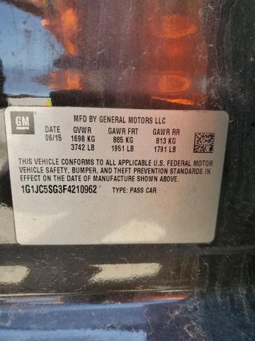 2015 CHEVROLET SONIC LT - 1G1JC5SG3F4210962