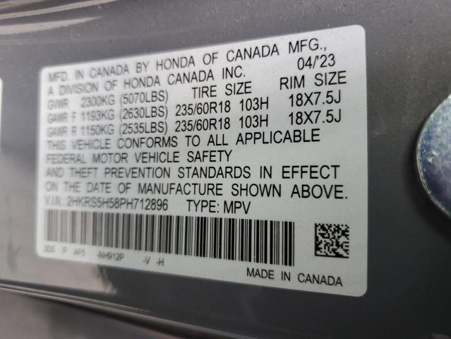 2023 HONDA CR-V SPORT 2HKRS5H58PH712896