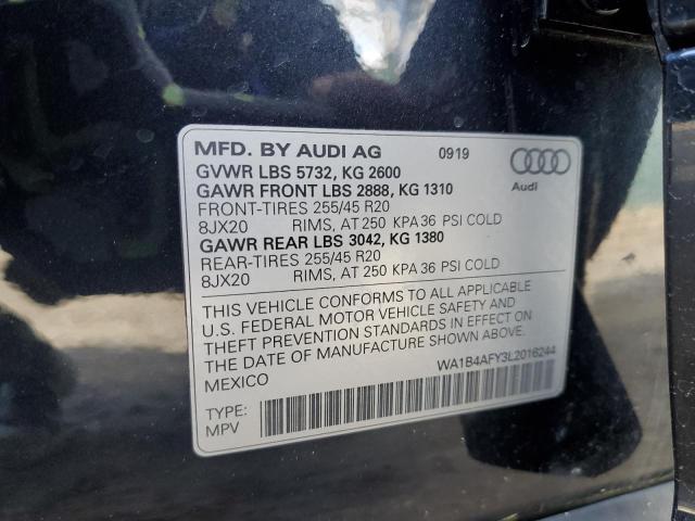 2020 AUDI SQ5 PREMIU WA1B4AFY3L2016244
