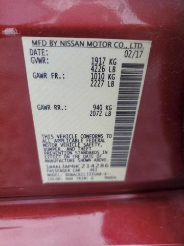 2017 NISSAN ALTIMA 2.5 - 1N4AL3AP4HC214286