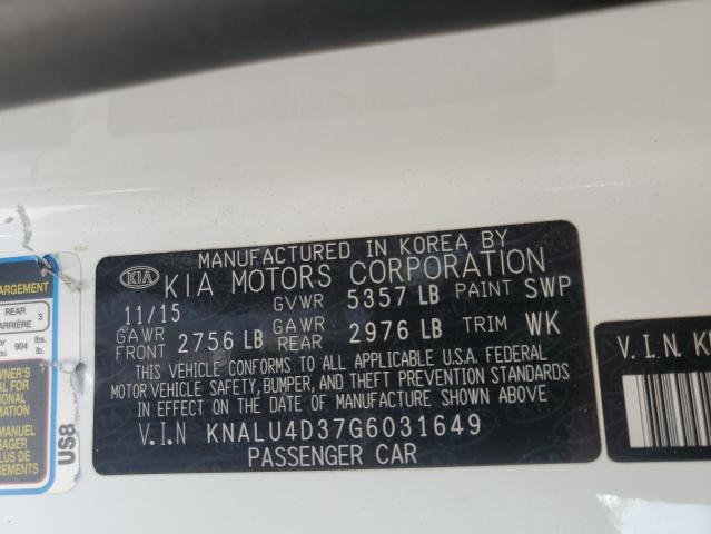 2016 KIA K900 KNALU4D37G6031649