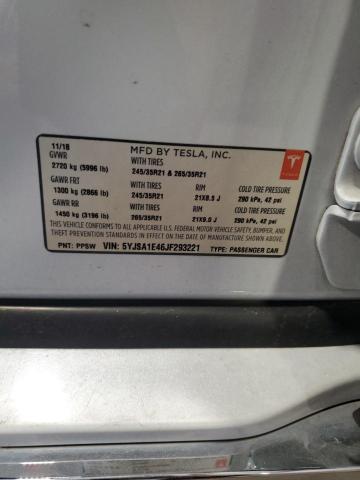 2018 TESLA MODEL S - 5YJSA1E46JF293221