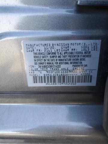 2021 NISSAN SENTRA SV 3N1AB8CV2MY214202