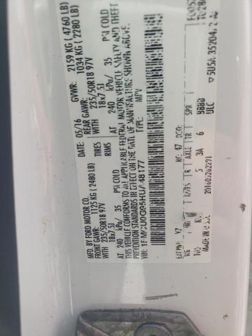 2017 FORD ESCAPE SE - 1FMCU0G95HUA48177