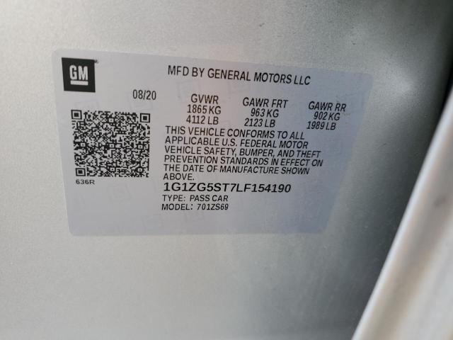 2020 CHEVROLET MALIBU RS 1G1ZG5ST7LF154190