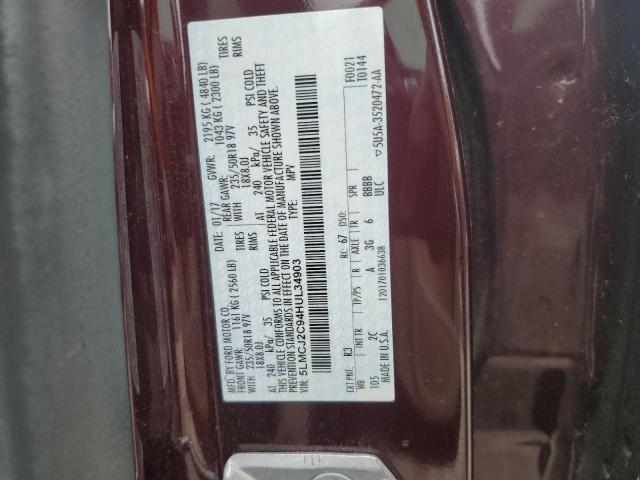 2017 LINCOLN MKC SELECT 5LMCJ2C94HUL34903