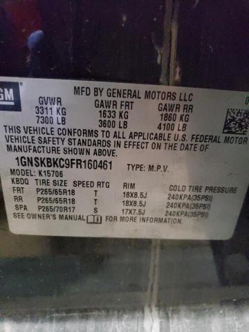 2015 CHEVROLET TAHOE K150 - 1GNSKBKC9FR160461