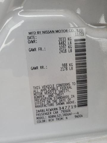 2024 NISSAN ALTIMA SR - 1N4BL4CWXRN347719