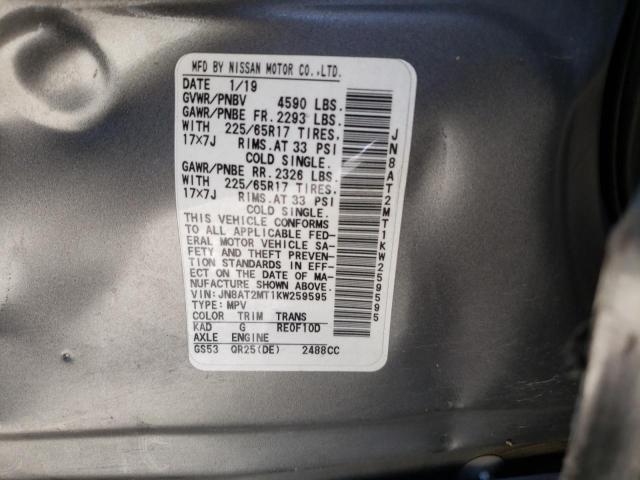 2019 NISSAN ROGUE S - JN8AT2MT1KW259595