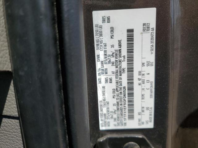 2016 FORD F150 SUPER - 1FTFX1EF5GFD60526