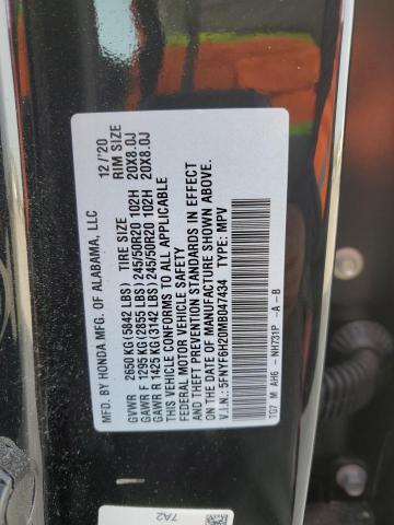 2021 HONDA PILOT SE - 5FNYF6H20MB047434