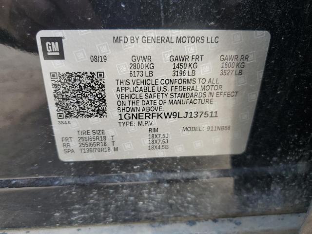 2020 CHEVROLET TRAVERSE L - 1GNERFKW9LJ137511
