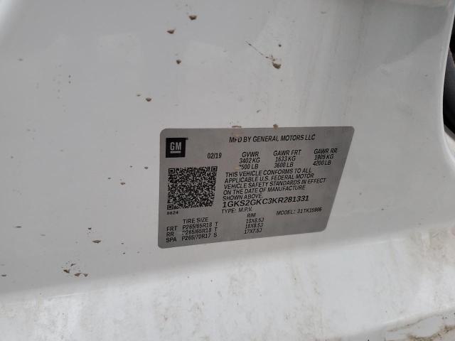 2019 GMC YUKON XL K - 1GKS2GKC3KR281331