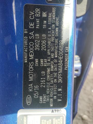 2017 KIA FORTE EX - 3KPFN4A84HE004899