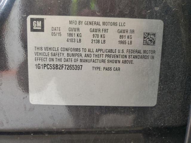 2015 CHEVROLET CRUZE LT - 1G1PC5SB2F7265397