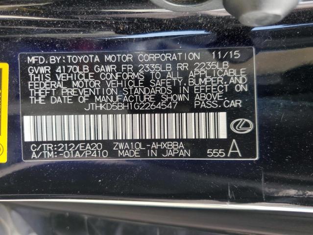 2016 LEXUS CT 200 JTHKD5BH1G2264547