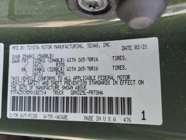 2021 TOYOTA TACOMA DOU - 5TFAZ5CN5MX102714