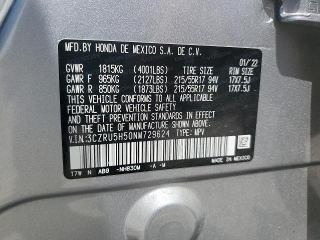2022 HONDA HR-V EX - 3CZRU5H50NM729624