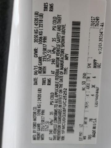 2015 FORD ESCAPE SE - 1FMCU0GX8FUC25252