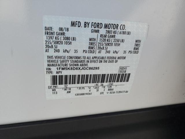 2018 FORD EXPLORER X - 1FM5K8D8XJGC86295