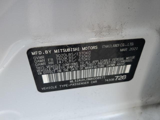 2021 MITSUBISHI MIRAGE ES - ML32AUHJ9MH008571