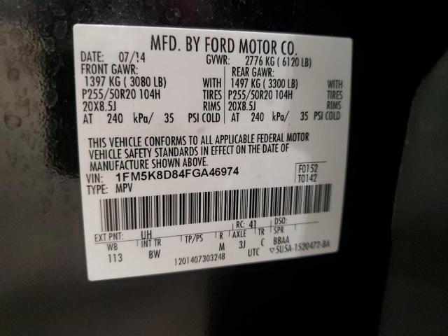 2015 FORD EXPLORER X - 1FM5K8D84FGA46974
