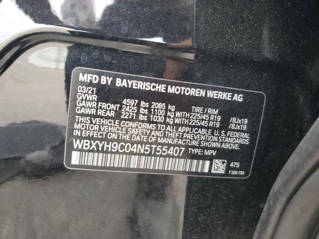 2022 BMW X2 SDRIVE2 WBXYH9C04N5T55407