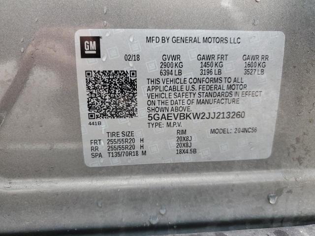 2018 BUICK ENCLAVE PR - 5GAEVBKW2JJ213260