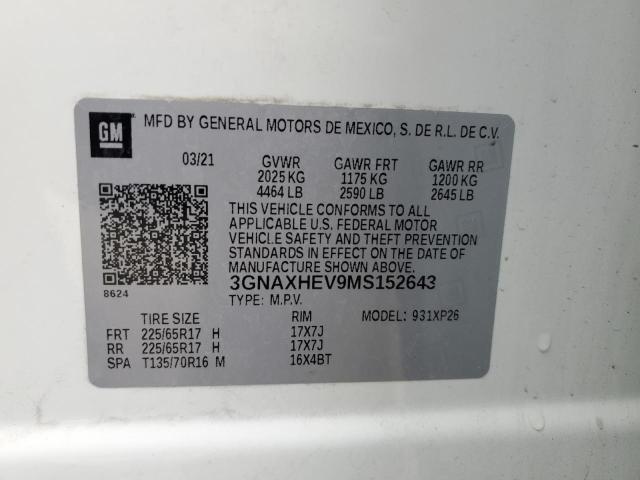 2021 CHEVROLET EQUINOX LS - 3GNAXHEV9MS152643