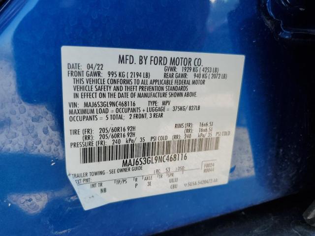 2022 FORD ECOSPORT S - MAJ6S3GL9NC468116